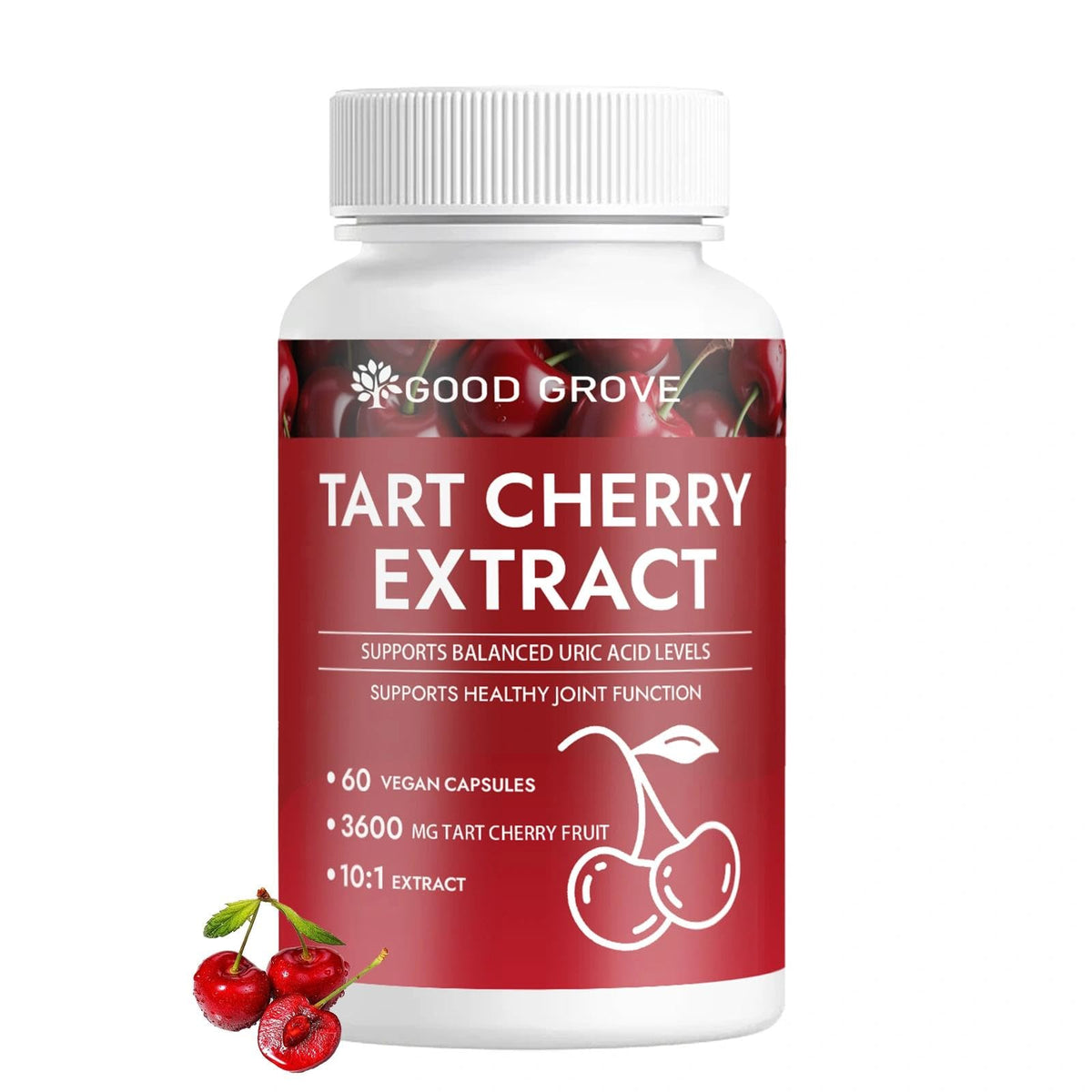 GoodGrove Tart Cherry Extract Capsules – 60 Count