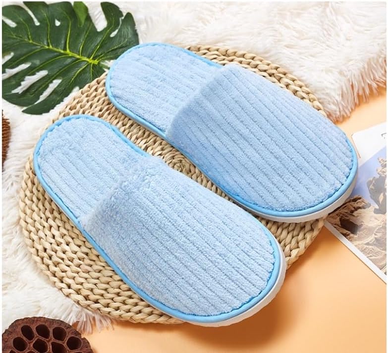 Maeline Spa Slippers, Non Slip Disposable Wholesale Bulk Hotel Slippers for Guests, Multi Color Reusable House Slippers, Indoor, Bathroom, Bedroom, Travel Slippers for Women, Men, Unisex