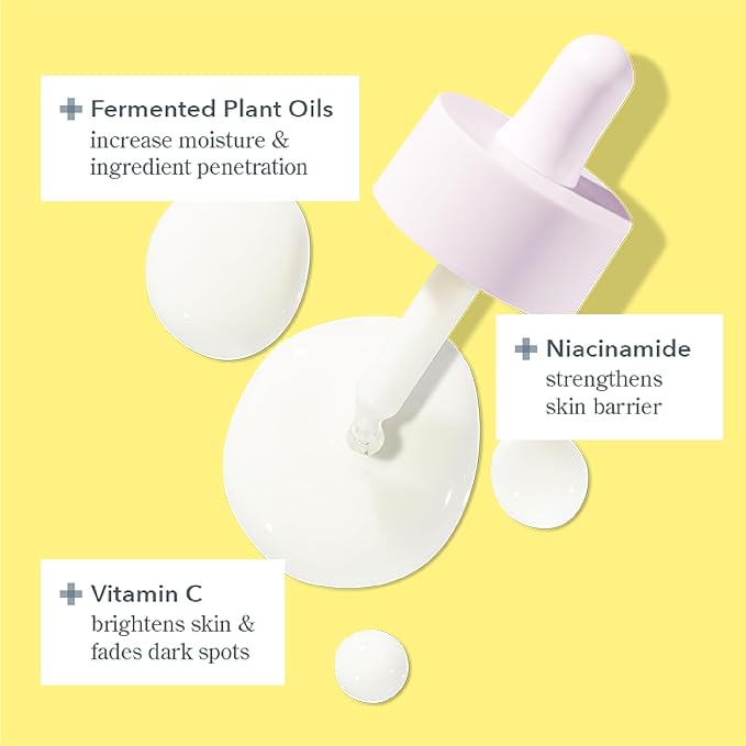 Beekman 1802 Oh Mega Milk Facial Oil - Hydrating Vitamin C & Niacinamide Serum - Repairs Skin Barrier - For Dry/Aging Skin - Fragrance Free & Sensitive Safe
