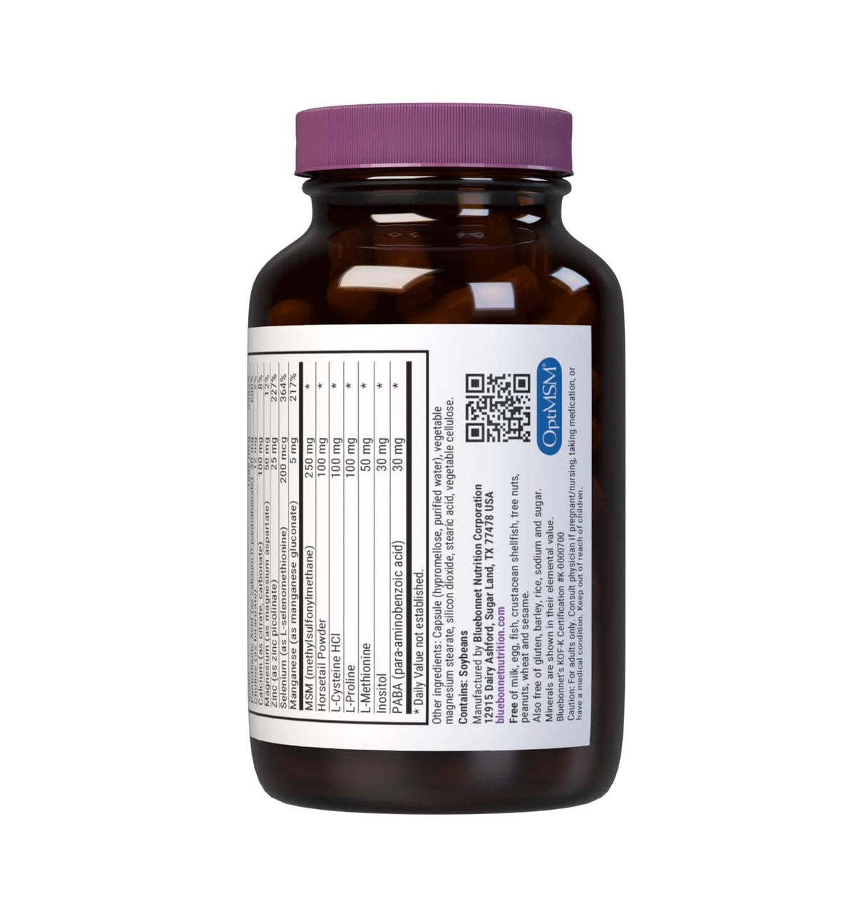 BlueBonnet Nutrition Ultimate Hair and Nail Formula, Vitamins, Minerals, Specialty Nutrients for Beauty Within, Gluten-Free, Kosher-Certified, Dairy-Free, Vegan, 90 Vegetable Capsules, 30 Servings, White