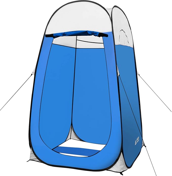 Leader Accessories Pop Up Shower Tent Dressing Changing Room Privacy Portable Camping Shelters 4' x 4' x 78" H Extra-Large Space