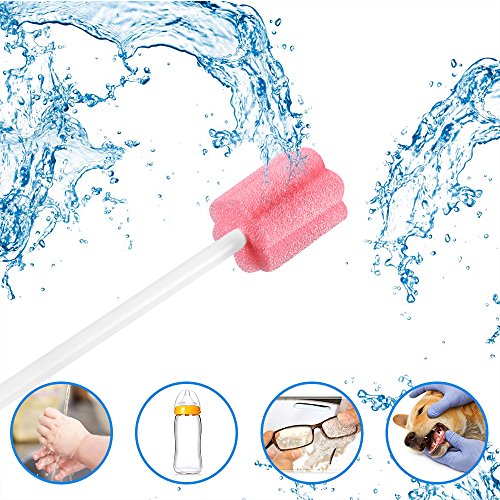 Disposable Untreated Oral Care Swabs, 250 Count (Pink+Plum)