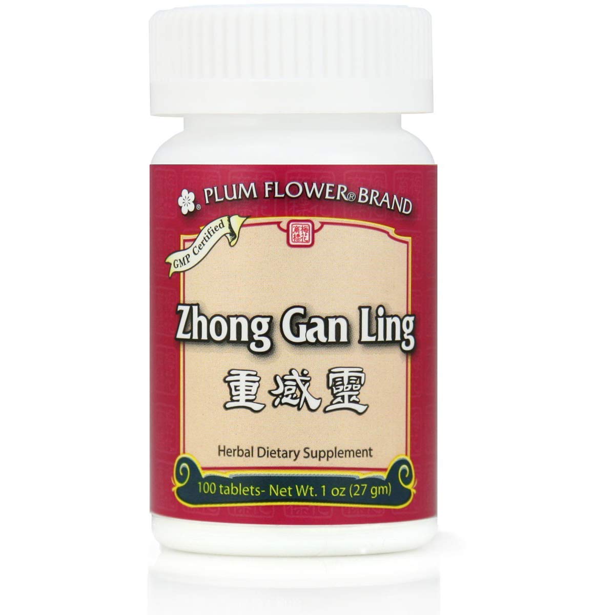 Zhong Gan Ling Tablets, 100 ct, Plum Flower