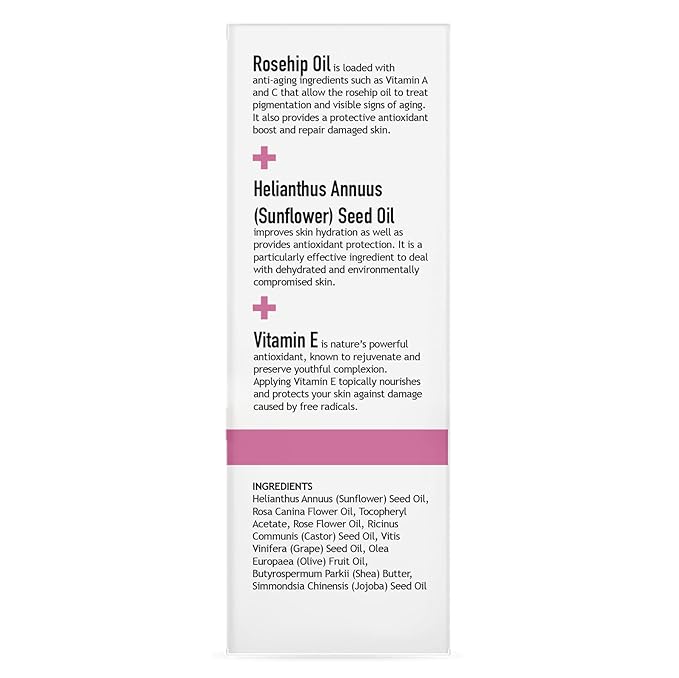 CLARA'S NEW YORK Glycolic Acid Facial Serum with Vitamin E for Exfoliating Smoothing Glowing Face Skin - Made in USA 30ml (1Fl/Oz) (Rose Hip)