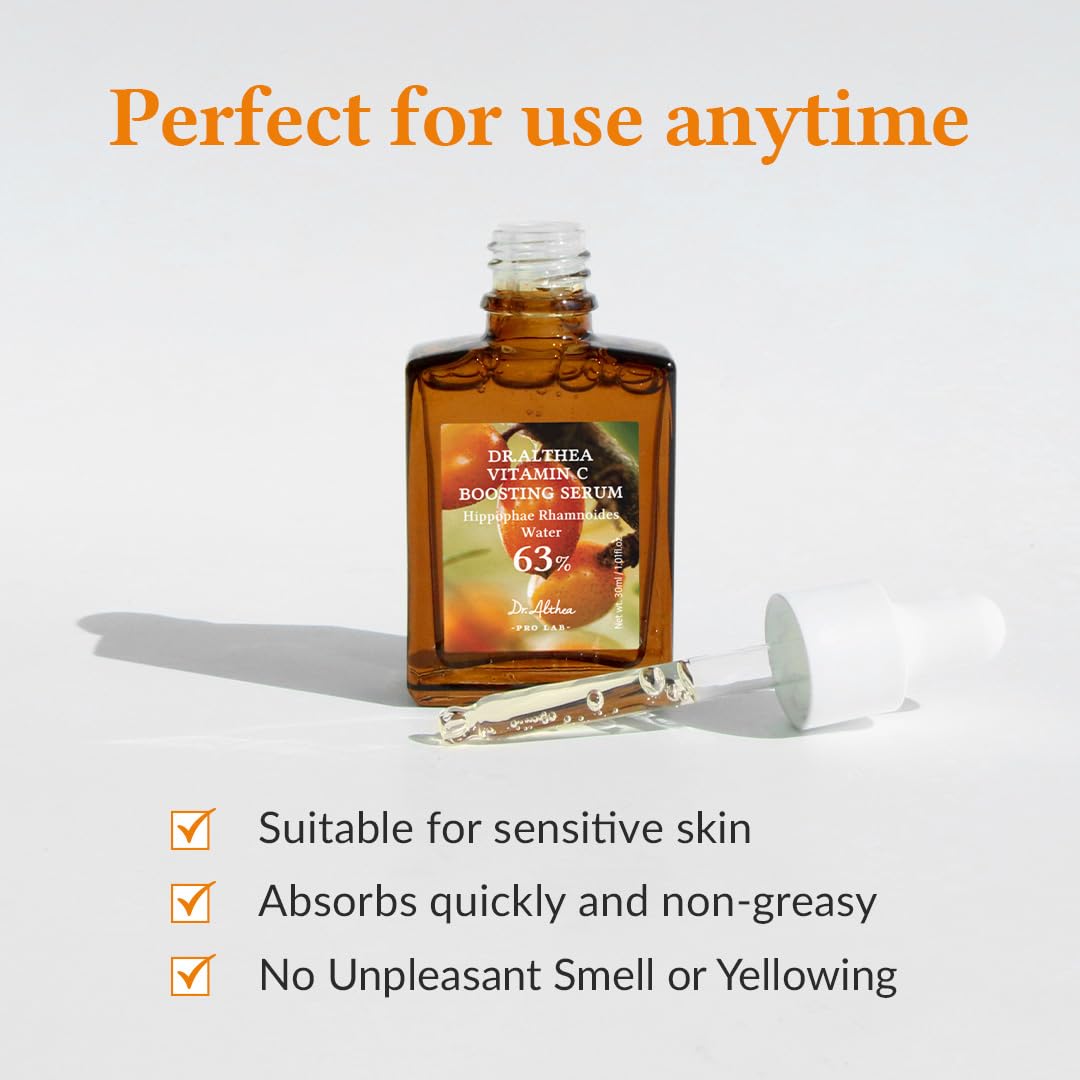 Dr.Althea Vitamin C Boosting Serum | Daily Facial Serum with TRANEXAMIC ACID for All Skin Types | Helps Remove Dark Spots & Uneven Skin Tone | Korean Vegan Skin Care (Vitamin C Boosting RENEWED)