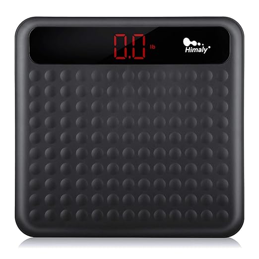 himaly Digital Body Weight Scale Bathroom Scale, Step-On Technology High Precision Measurements Scales with Large Non Slip Silicone Platform and LCD Digital Display, 400lbs/180kg Capacity