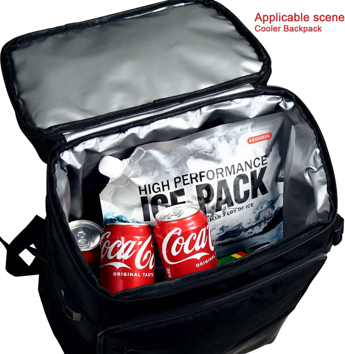 ABOXOBOG Reusable Ice Packs for Coolers Long Lasting Gel Freezer Packs for Lunch Bags Cooler Backpack Lunch Box for Camping & Picnics (9.8"x9.8"x4P)