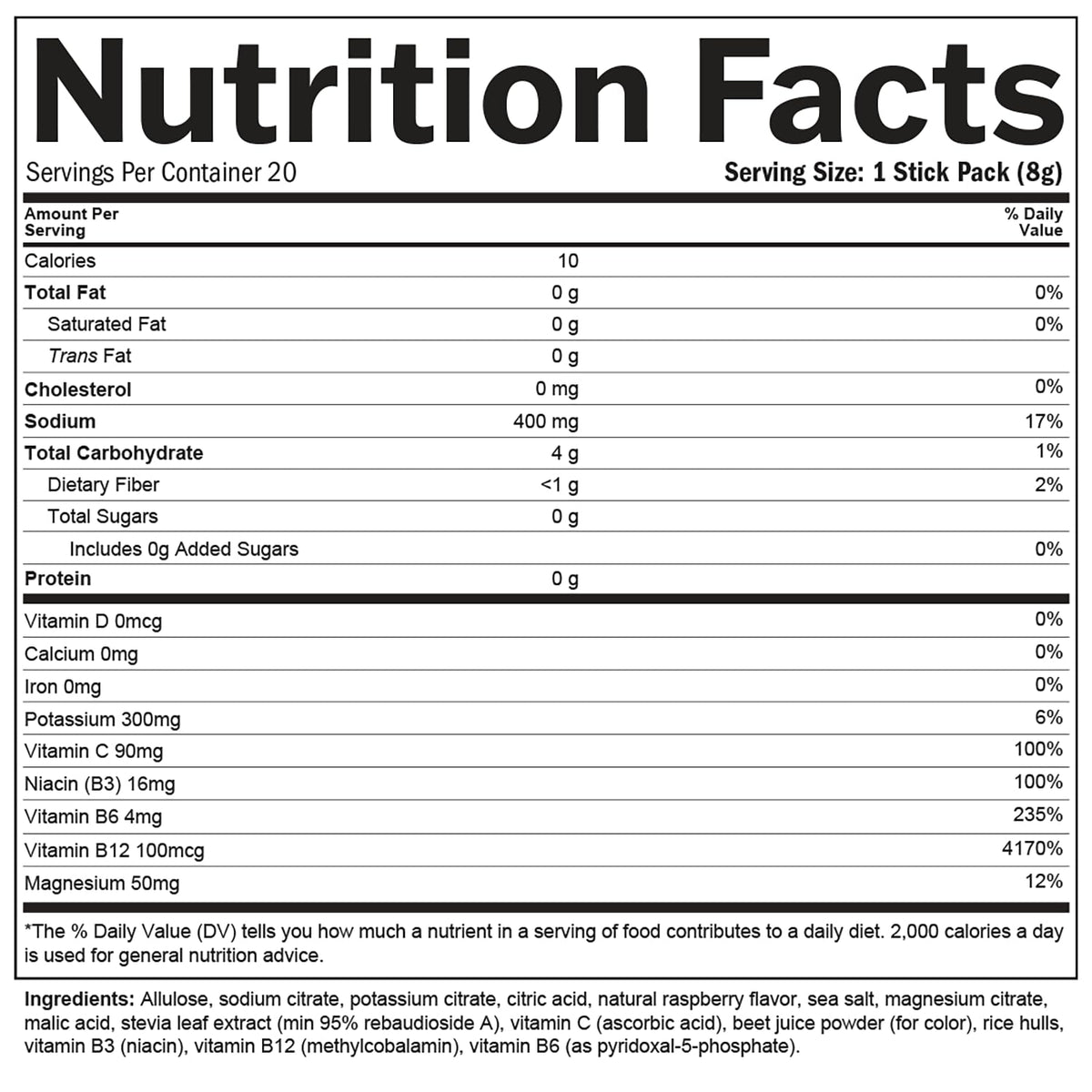 BrainMD Smart Electrolytes Powder - Hydration & Energy Support - 20 Servings