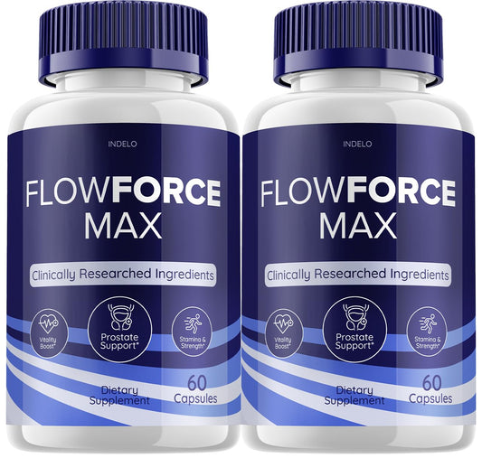 (2 Pack) FlowForce Max Supplement Advanced Energy, Supplement for Men, Flow Force Max, Supplements Flowforce Max for Men Health Supplement, FlowForce Max Reviews (120 Capsules)