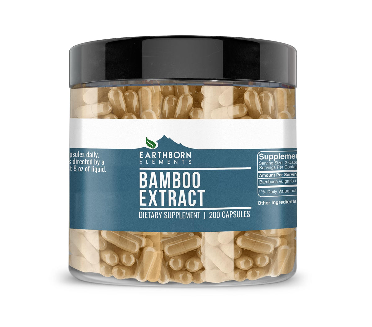 Earthborn Elements Bamboo 200 Capsules, Pure & Undiluted, No Additives