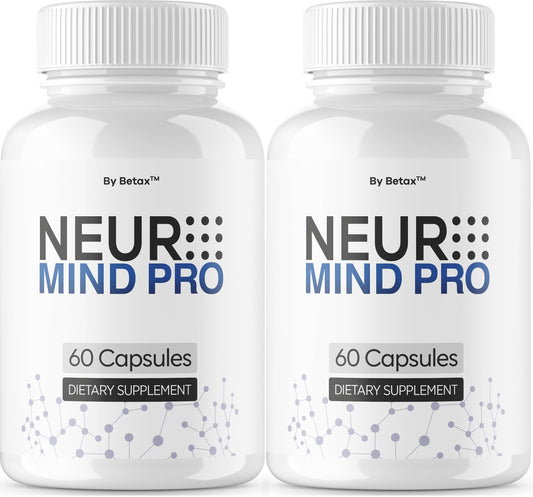 (2 Pack) NeuroMind Pro - Official Neuro Mind Pro Capsules Advanced Formula with All Natural Ingredients, NeuroMindPro Original Brain Health Pills Support for Wellness, 120 Capsules for 2 Months