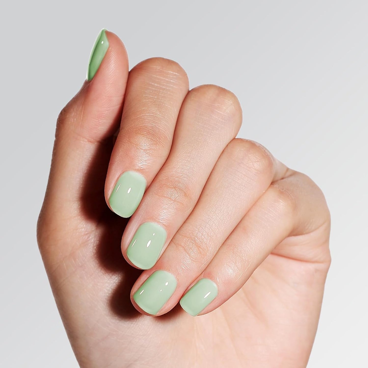 Gellen Gel Nail Polish 18Ml Jelly Mint Green Spring Translucent Pastel Sheer Soak Off UV for Nail Art at Home 0.61 Fl Oz