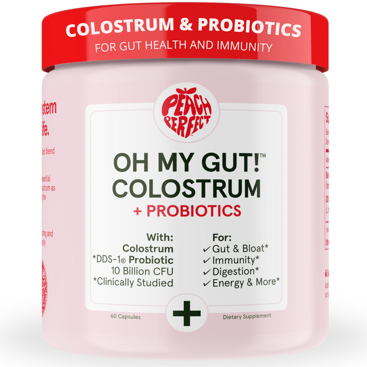 Colostru Premium Capsules, Grass Fed, Gut Health Bloating Immunity Skin & Hair, Contains 400+ Bioactive Nutrients, Probiotics, Potent Bioavailable, Keto, Gluten & Fat Free (Capsules | 30 Servings)