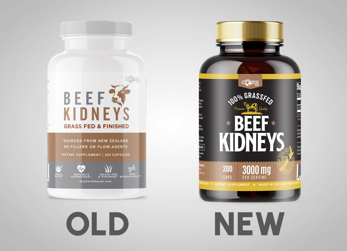 Grass Fed Beef Kidney Supplement - (200 Count) New Zealand Sourced for Kidney Support and DAO Health
