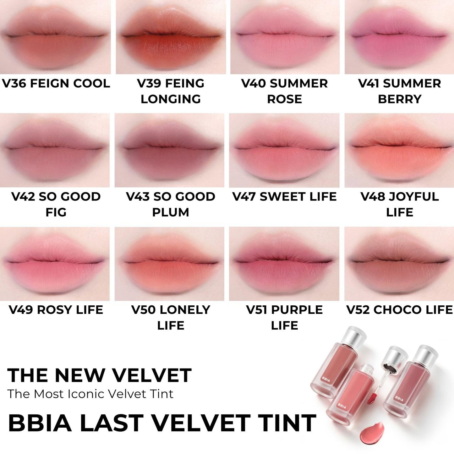 BBIA Last Velvet Tint NEW - Soft Creamy Matte Finish Lip Stain, Blur Effect & Velvety Texture, Long-Lasting, High Pigment, Non-Drying, Vegan, Korean Lip Makeup (V02 EXTRA BOUNCE, Pack of 1)