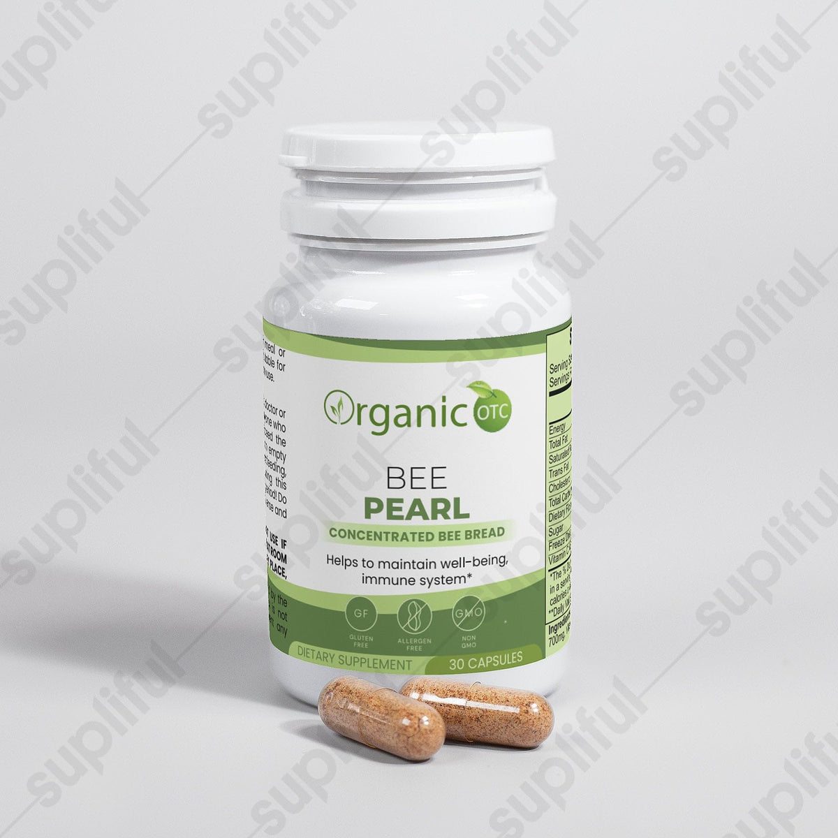 Organic Bee Pearl Capsules – Concentrated Bee Bread - Natural Blend of Pollen, Nectar, Enzymes with Vitamins, Minerals, and Polyphenols - Finest Ingredients Essential for Daily Health – 30 Capsules
