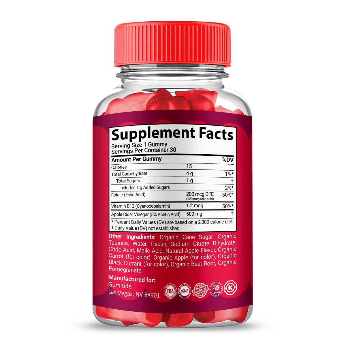 (2 Pack) Gumitide Gummies, Advanced Formula, 2 Month Supply