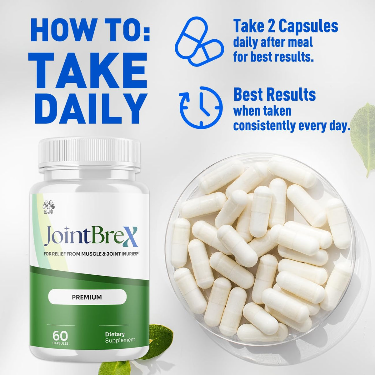 (2 Pack) JointBrex Capsules, Official Joint Brex Pills with All Natural Ingredients, Advanced Overall Health and Wellness Vitamin Supplement Formula with Maximum Strength Multivitamins (120 Capsules)