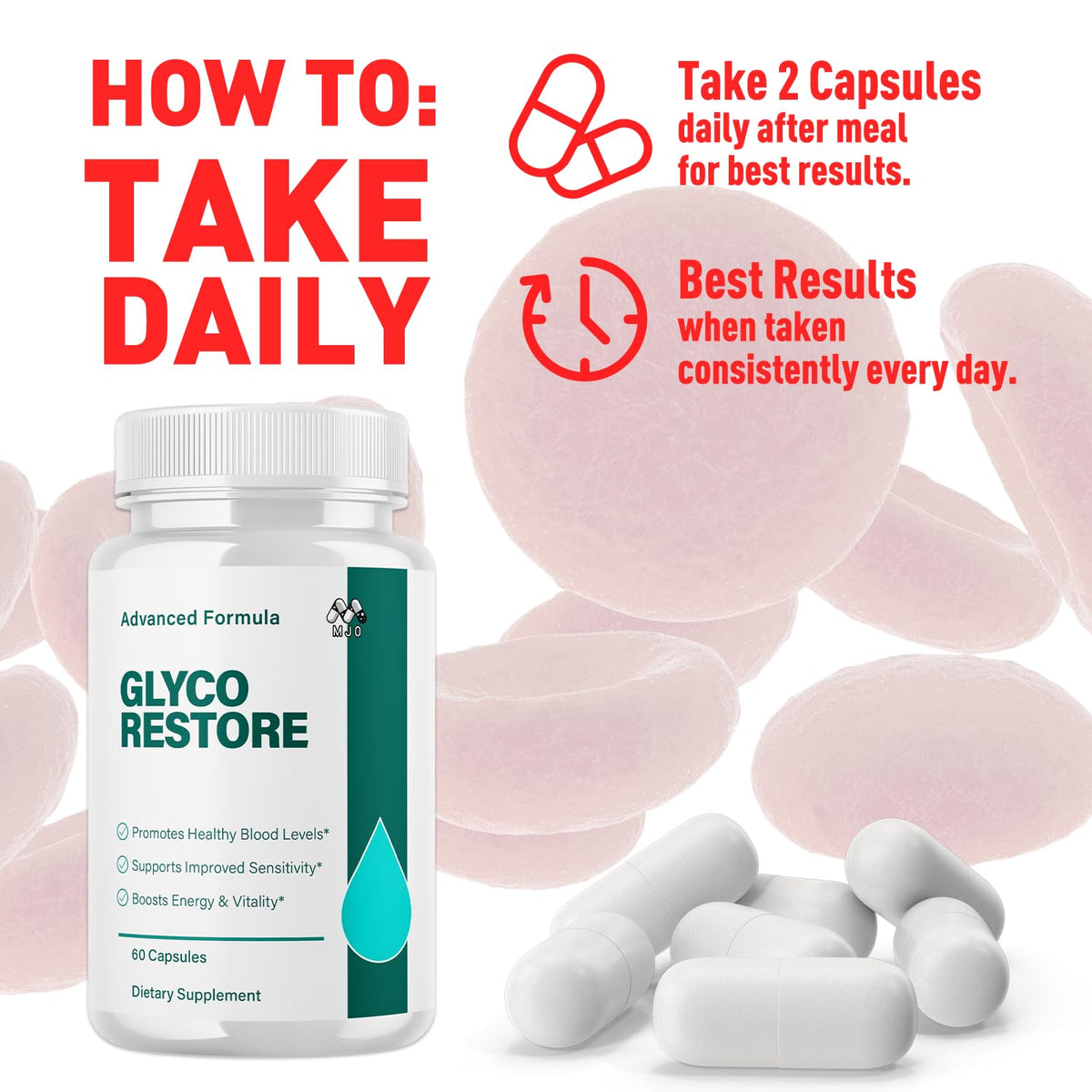 (3 Pack) Glyco Restore Capsules, Official GlycoRestore Pills with All Natural Ingredients, Advanced Overall Health and Wellness Vitamin Support Supplement with Max Multivitamins Support (180 Capsules)
