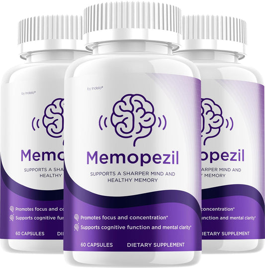 (3 Pack) Memopezil – Advanced Supplement Formula for Brain Health Support (180 Capsules)