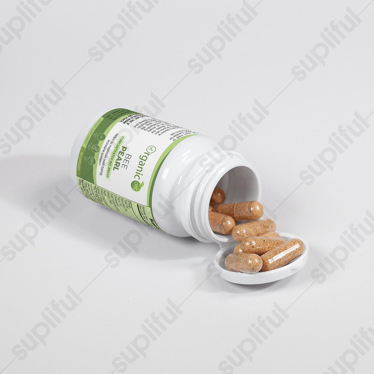 Organic Bee Pearl Capsules – Concentrated Bee Bread - Natural Blend of Pollen, Nectar, Enzymes with Vitamins, Minerals, and Polyphenols - Finest Ingredients Essential for Daily Health – 30 Capsules