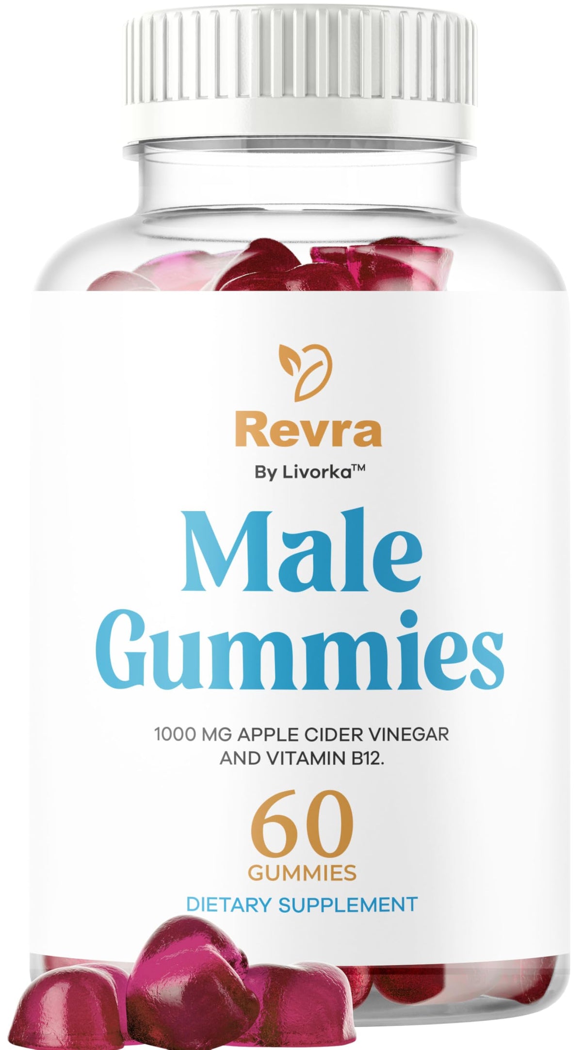 Revra Gummies - Official Revra Gummys for Men Premium Natural Ingredients - Maximum Strength, Supplement Daily Energy Advanced Formula for Overall Health & Wellness, 60 Gummies for 1 Month