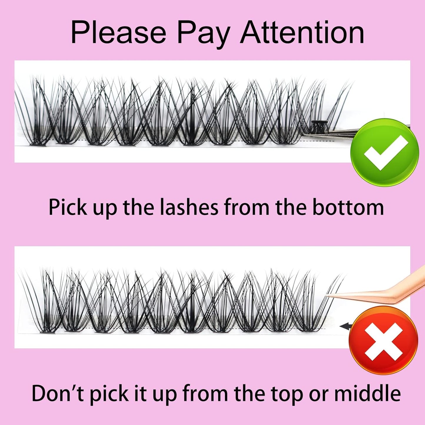 Eyelash Clusters LAUBESS Lash Clusters Individual Lashes Cluster Eyelash Extensions DIY at Home Waterproof Cluster Lashes (30D-D-14)