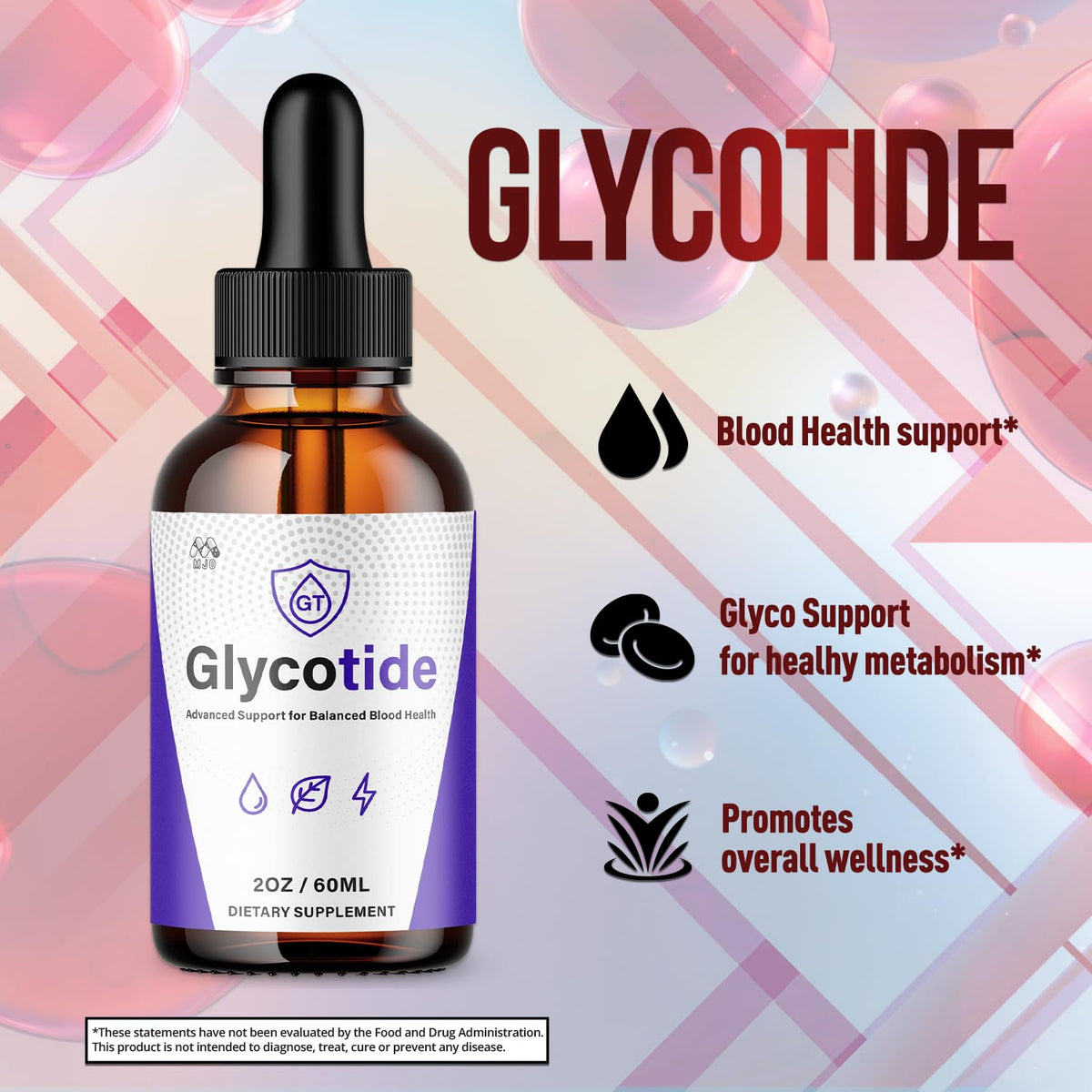 (5 Pack) Glycotide Drops, Official Glycotide Blood Support Drops with All Natural Ingredients, Advanced Glicotide Blood Health and Overall Wellness Supplement with Max Strength Vitamins (150 Servings)
