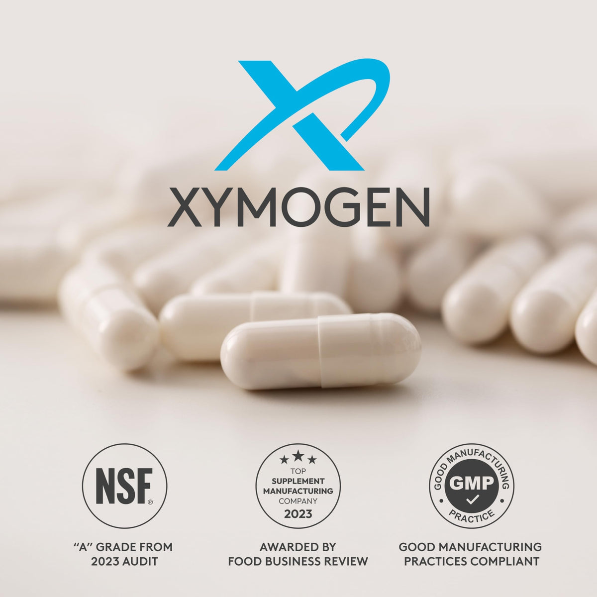 XYMOGEN Adrenal Manager - Adrenal Health Supplement for Everyday Stress Support - Argentinian Bovine Tissues - Pantothenic Acid, Vitamin C, Vitamin B6 - Dairy-Free & Gluten-Free - 60 Capsules