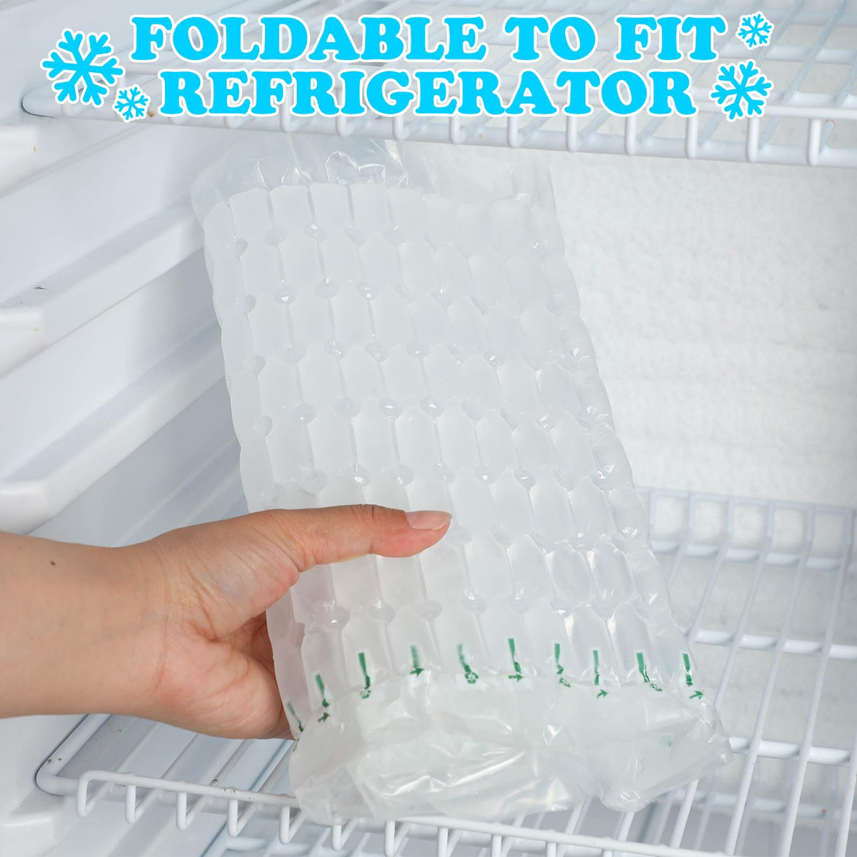 Reallnaive 2 Pack Reusable Freezable Ice Mat Sheets for Coolers Flexible Ice Packs for Food Trays, Cheese Boards, Deli Meats, Veggie Plates, Sushi, Party Platters (Clear)