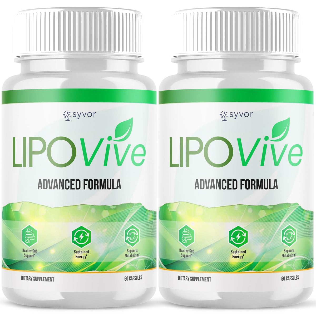 (2 Pack) Lipovive Capsules, Official Lipovive Pills with All Natural Ingredients, Advanced Formula Lipovivé Health & Active Lifestyle Support Pills Max Strength Vitamin for Women & Men (120 Capsules)