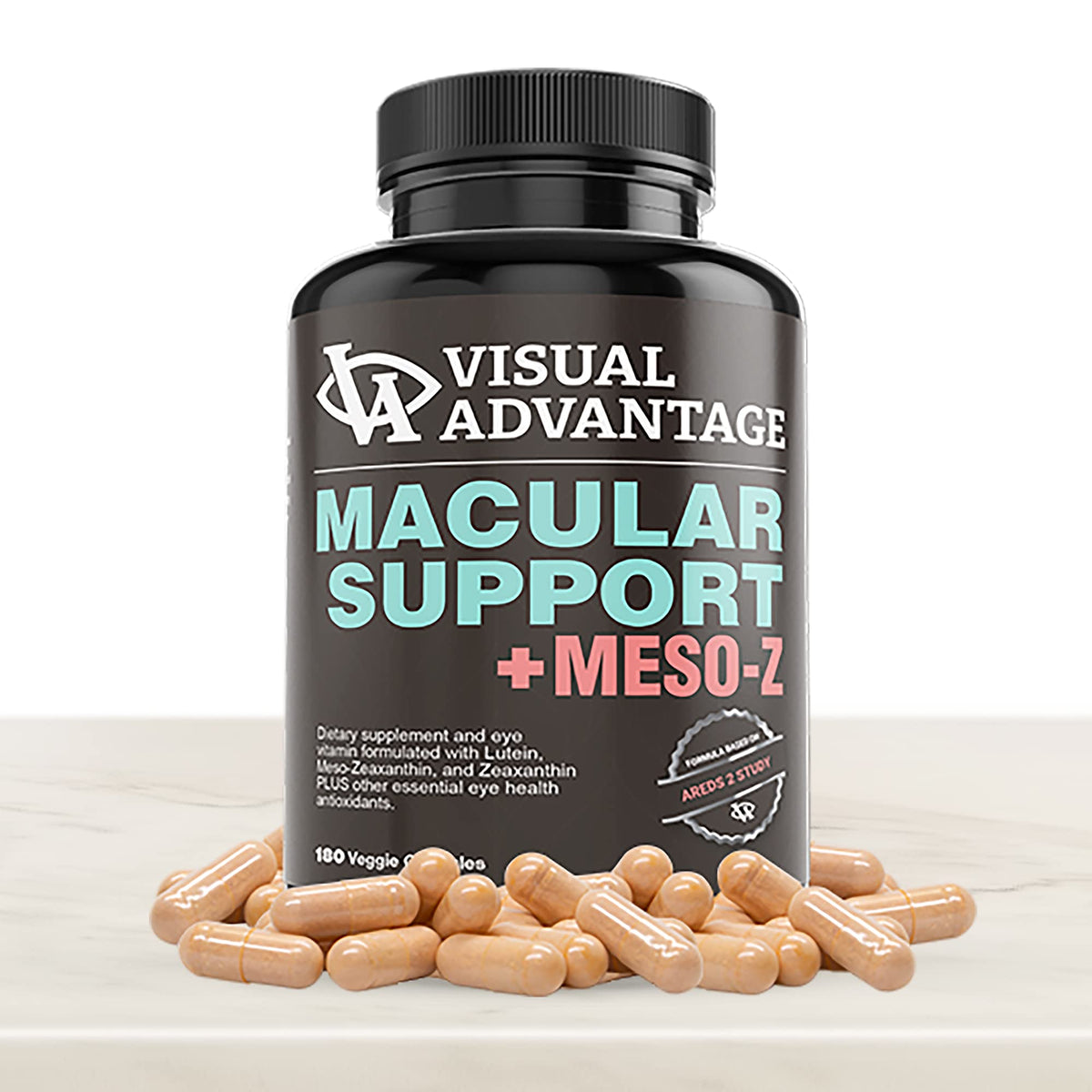 Visual Advantage® Macular Support + Meso-Z – Blue Light Eye Vitamin with Triple Antioxidants for Advanced Protection Against Digital Screens (180-Count)