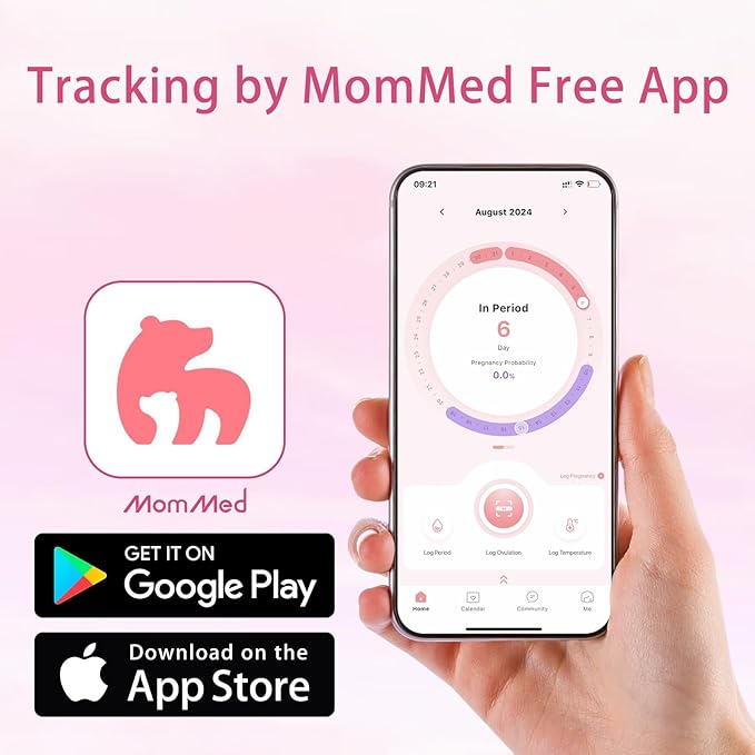 MomMed Ovulation Test Strips (LH25) with 25 Collection Cups, Reliable LH Surge Predictor OPK Kit, Accurately Track Ovulation Test, High Sensitivity Result for Women Home Testing, Pink