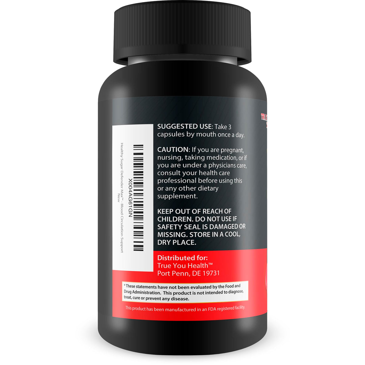 Healthy Sugar Defender Max - Our Best Sugar Support Supplement - Multi Action Blood Health Supplements - Circulation and Vein Support for Healthy Legs, Heart, and Body - Herbal Blood Capsules