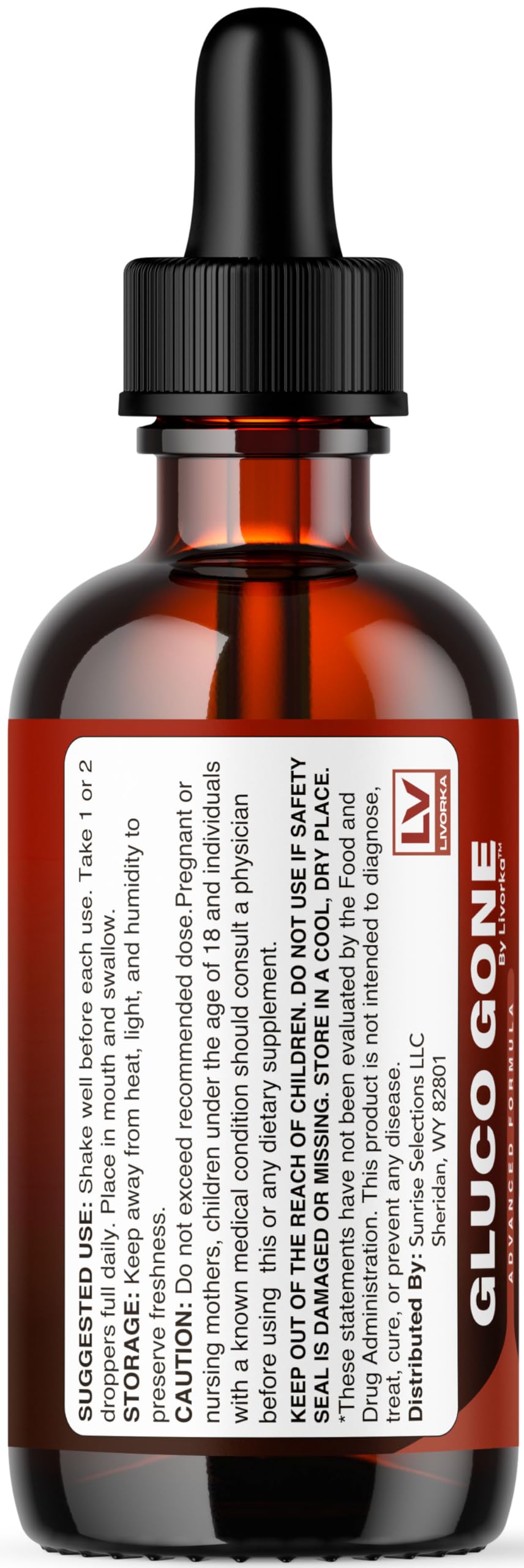 Gluco Gone Drops - Original Premium GlucoGone Liquid Drops All Natural Ingredients Support Advanced Formula for Overall Health & Wellness, Glucogone Organic Droppers, 1 Bottle for 1 Month