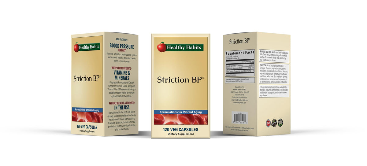 Healthy Habits StrictionBP Box 120 Veg Capsules