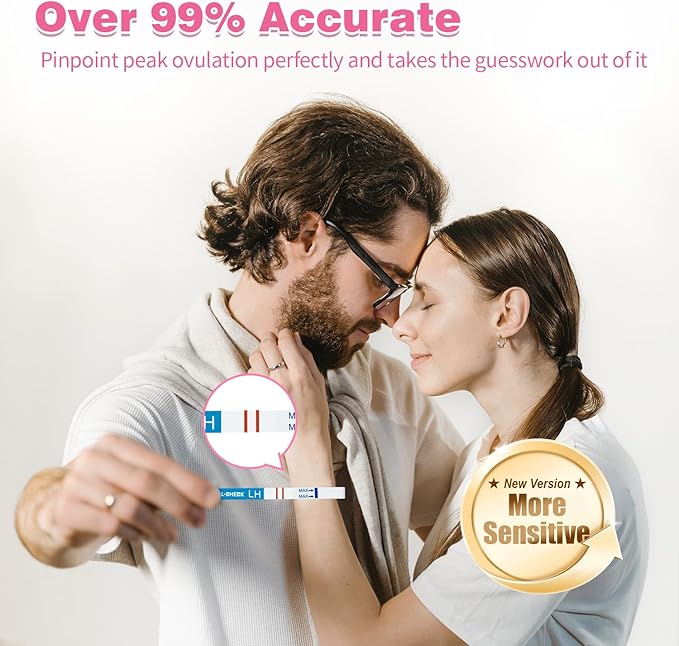 Ovulation Test Strips 50 Count & Pregnancy Tests 10 Count, HEAL-CHECK Fertility Combo Kit for Women TTC, Over 99% Accuracy, Easy to Use at Home, Individually Wrapped, FSA HSA | 50LH+10HCG+60 Urine Cup