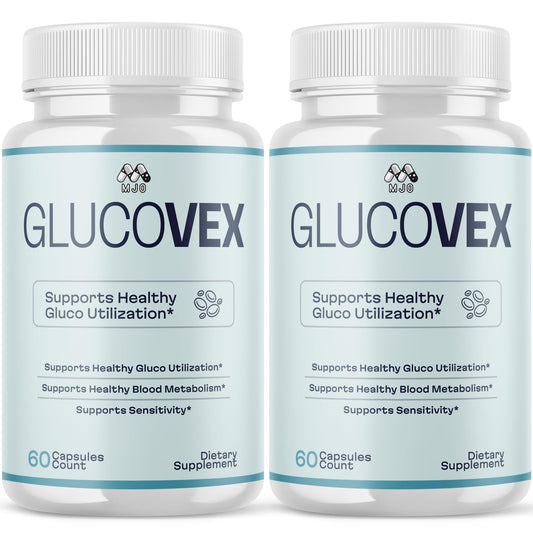 (2 Pack) Glucovex Capsules, Official Glucovex Pills with All Natural Ingredients, Advanced Glucovox Overall Health and Wellness Vitamin Supplement with Max Strength Multivitamin Support (120 Capsules)