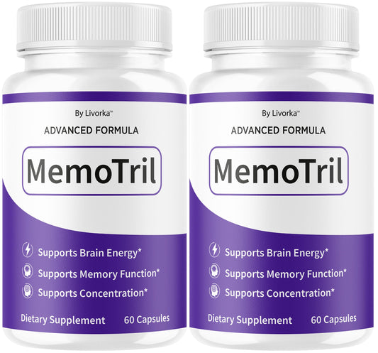 (2 Pack) Memotril Capsules - Official Memo Tril Advanced Brain Health Supplement Support Pills, All Natural Formula Memotril Vitamins For Overall Health & Wellness Reviews, 120 Capsules For 2 Months