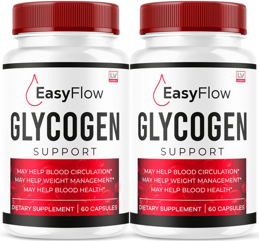 (2 Pack) Easy Flow Glycogen Support - EasyFlow Glycogen, Easy Flow, Easy Flow Glycogen Supplement, Glycogen Support Easy Flow, Easy Flow Glycogen, Glycogen Easy Flow, 120 Capsules for 2 Months