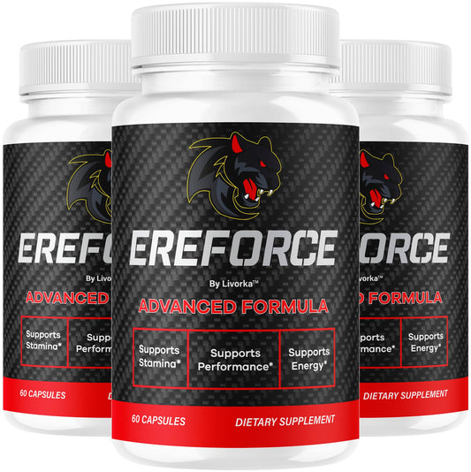 (3 Pack) Ereforce - Ereforce Capsules Advanced Daily Formula Premium All Natural Ingredients- Maximum Strength, EreforcePills Support Reviews for Overall Health and Wellness, 180 Capsules for 3 Months