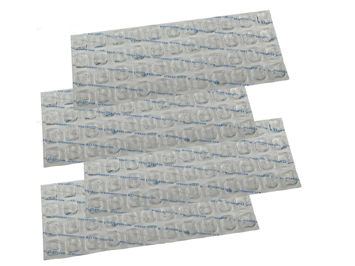 FlexiFreeze Refreezable Ice Sheets 4 Pack – Reusable Ice Packs for Coolers & Lunch Boxes (44 Cubes)