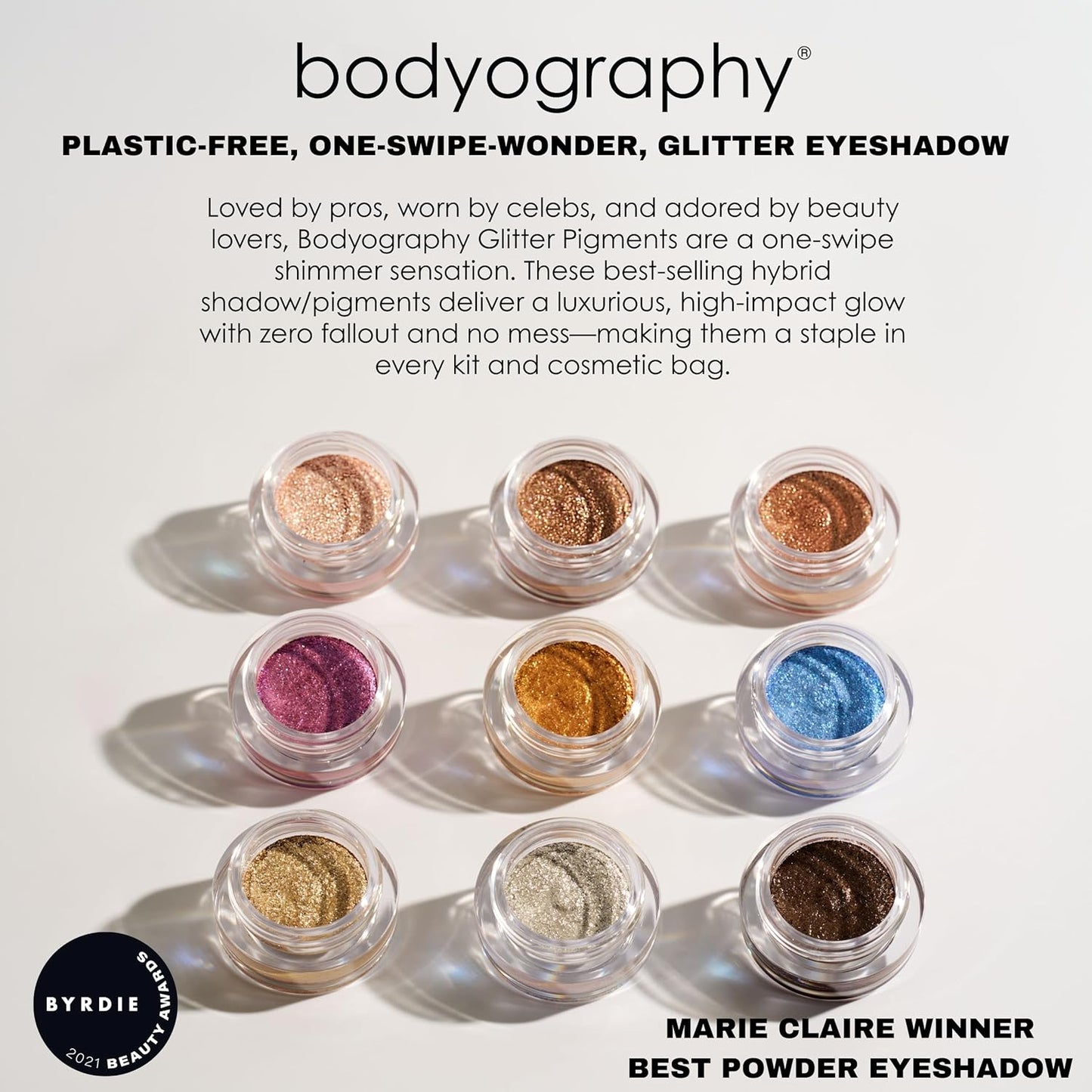 Bodyography Glitter Pigment - Off the Hook Taupe for Women - 0.105 oz Eye Shadow