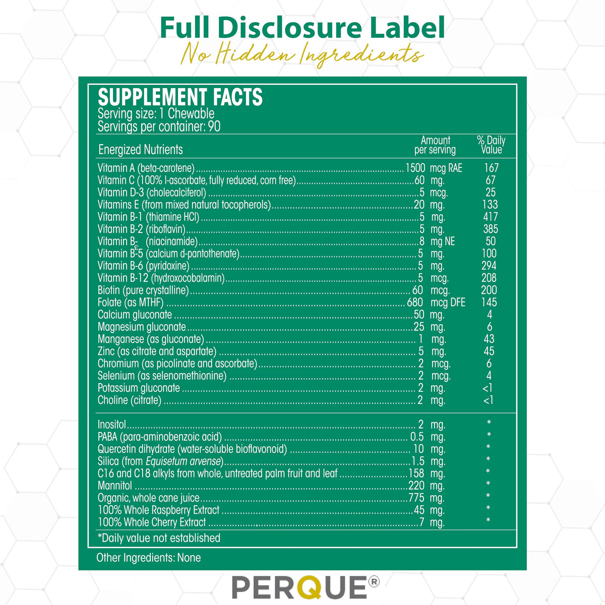 Perque Life Guard Chewables, 90 Count