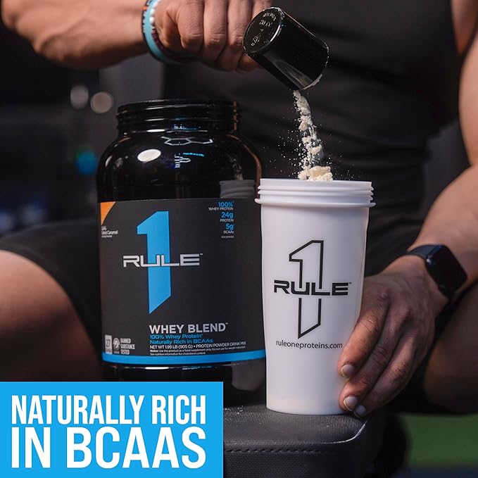 Rule One Proteins Whey Blend - 100% Whey Protein, Isolates, Naturally Rich in BCAAs, 1,96 lbs, 891g