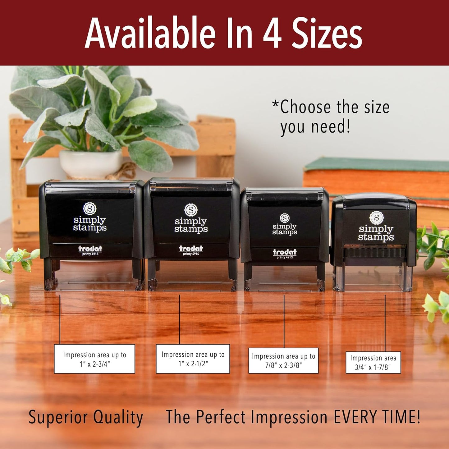 for Deposit Only Office Stamp | 4 Different Sizes | 20 Designs | Multiple Color Options | Perfect for Quick Validation of Office Documents (for Deposit Only, Large)