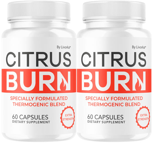 (2 Pack) Citrus Burn Capsules - Official CitrusBurn Pills Supplement Support All Natural Ingredients Advanced Formula Premium Multivitamin for Overall Health & Wellness, 120 Capsules for 2 Months