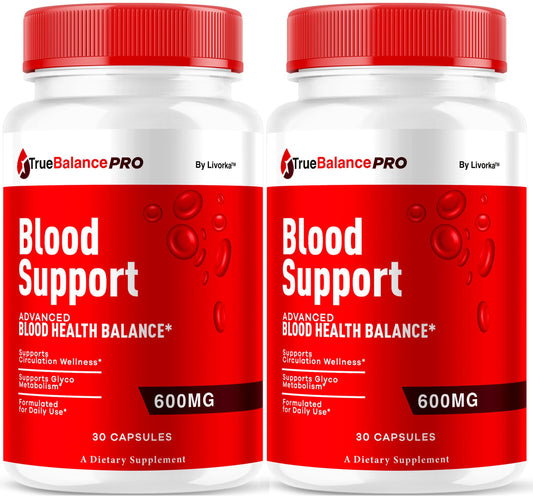 (2 Pack) True Balance Blood Support Pro Glycogen Capsules Maximum Strength, TrueBalancePro Pills Supplement Multivitamin All Natural Advanced Formula Daily Health & Wellness, 60 Capsules for 3 Months
