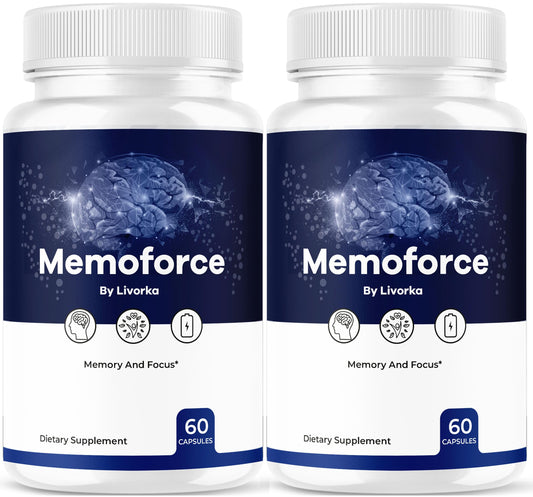 (2 Pack) Memoforce Brain Supplement - Official Memoforce Premium Formula Pills, Advanced Support for Wellness & Overall Health, Memoforce Reviews, 120 Capsules for 2 Months