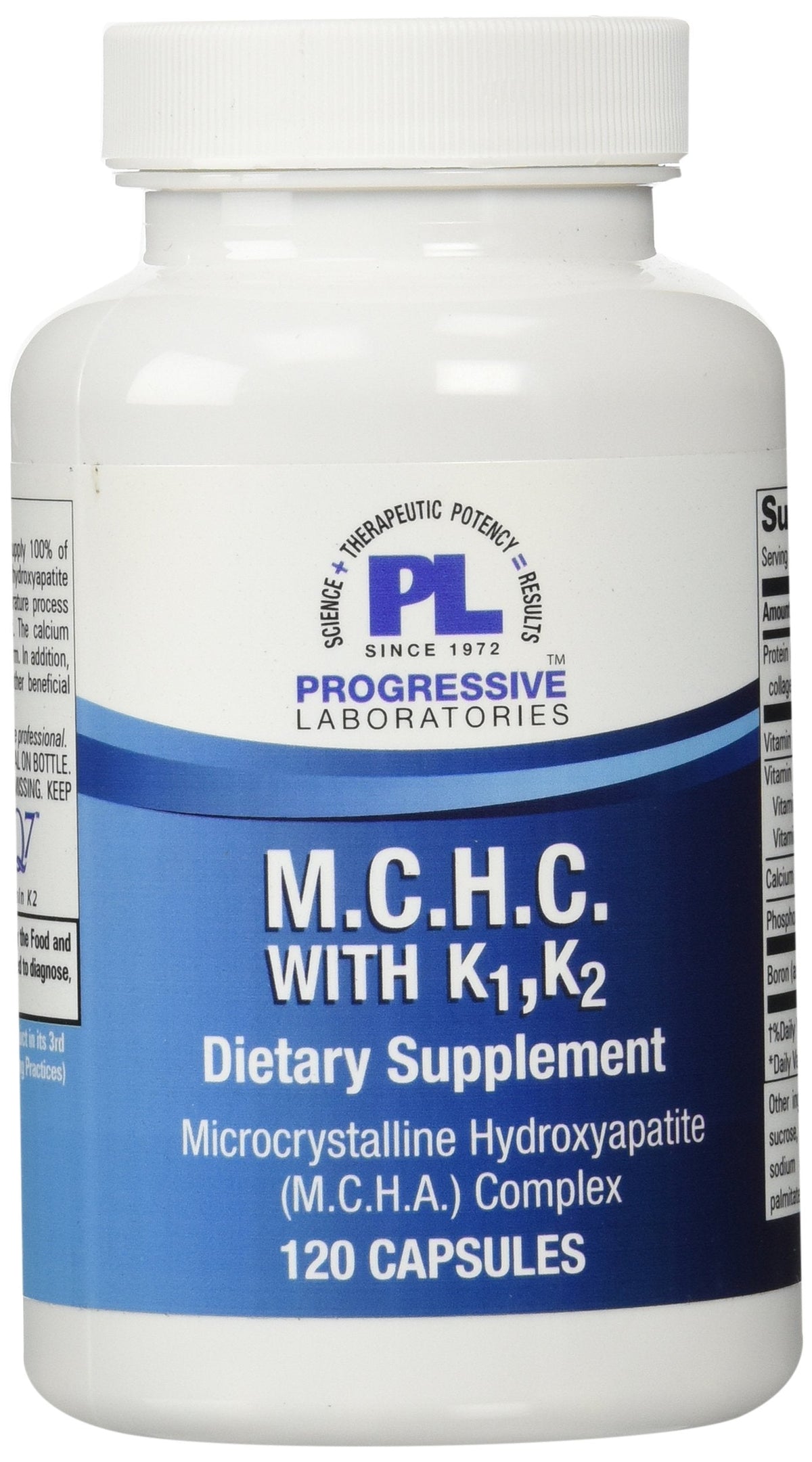 Progressive Labs MCHC with K1 and K2 Supplement, 120 Count